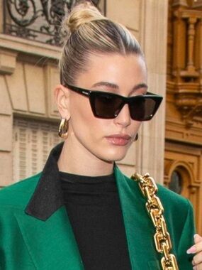 Yves Saint Laurent Black Cat-Eye Sunglasses with Dark Lenses